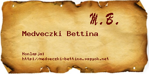 Medveczki Bettina névjegykártya