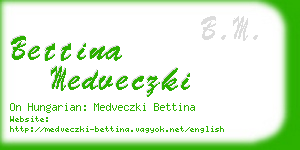 bettina medveczki business card